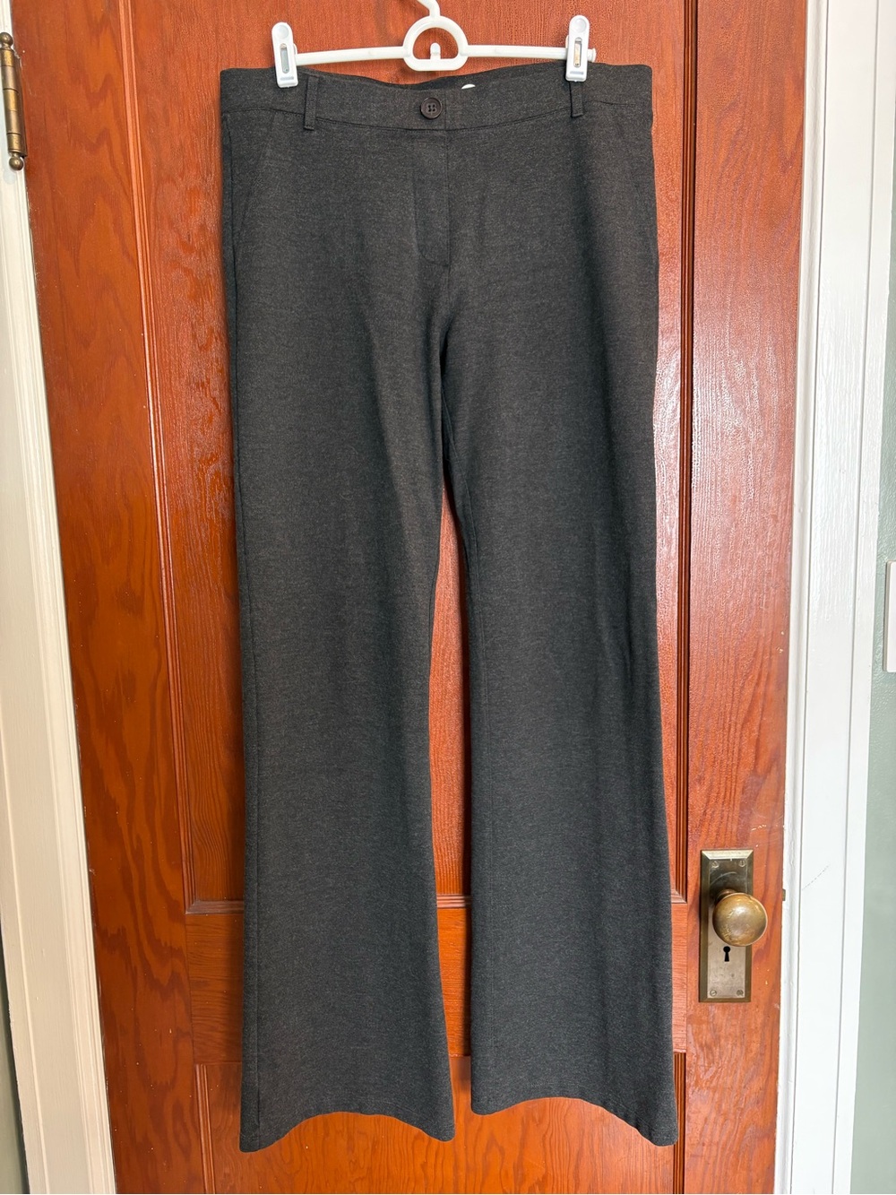 Betabrand Stretchy Classic Flare Dark Gray Pants